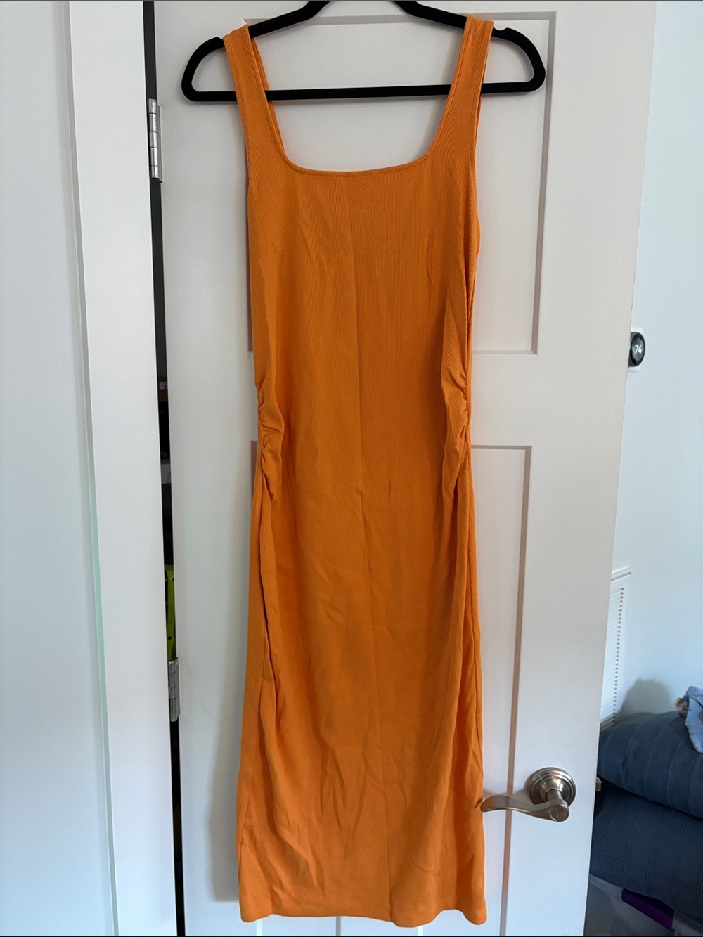 Old Navy Maternity Medium Women’s Orange Sleeveless Square-Neck Dress